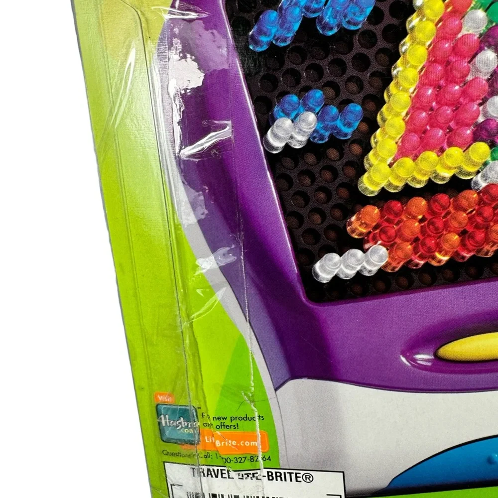 Travel Lite Brite Purple By Hasbro 120 Pegs Open Package 2006